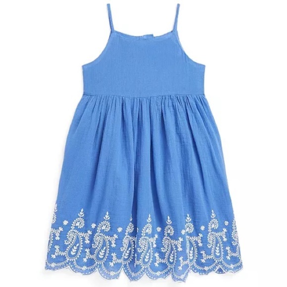 Polo Ralph Lauren Teen Floral Embroidered Sleeveless Dress - Picture 1 of 5
